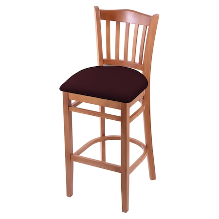 Holland Bar Stool Co 25" Counter Stool, Medium Finish, Canter Bordeaux Seat 312025Med005